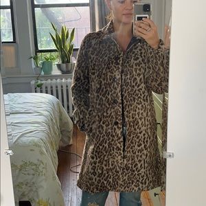 j crew leopard topcoat
